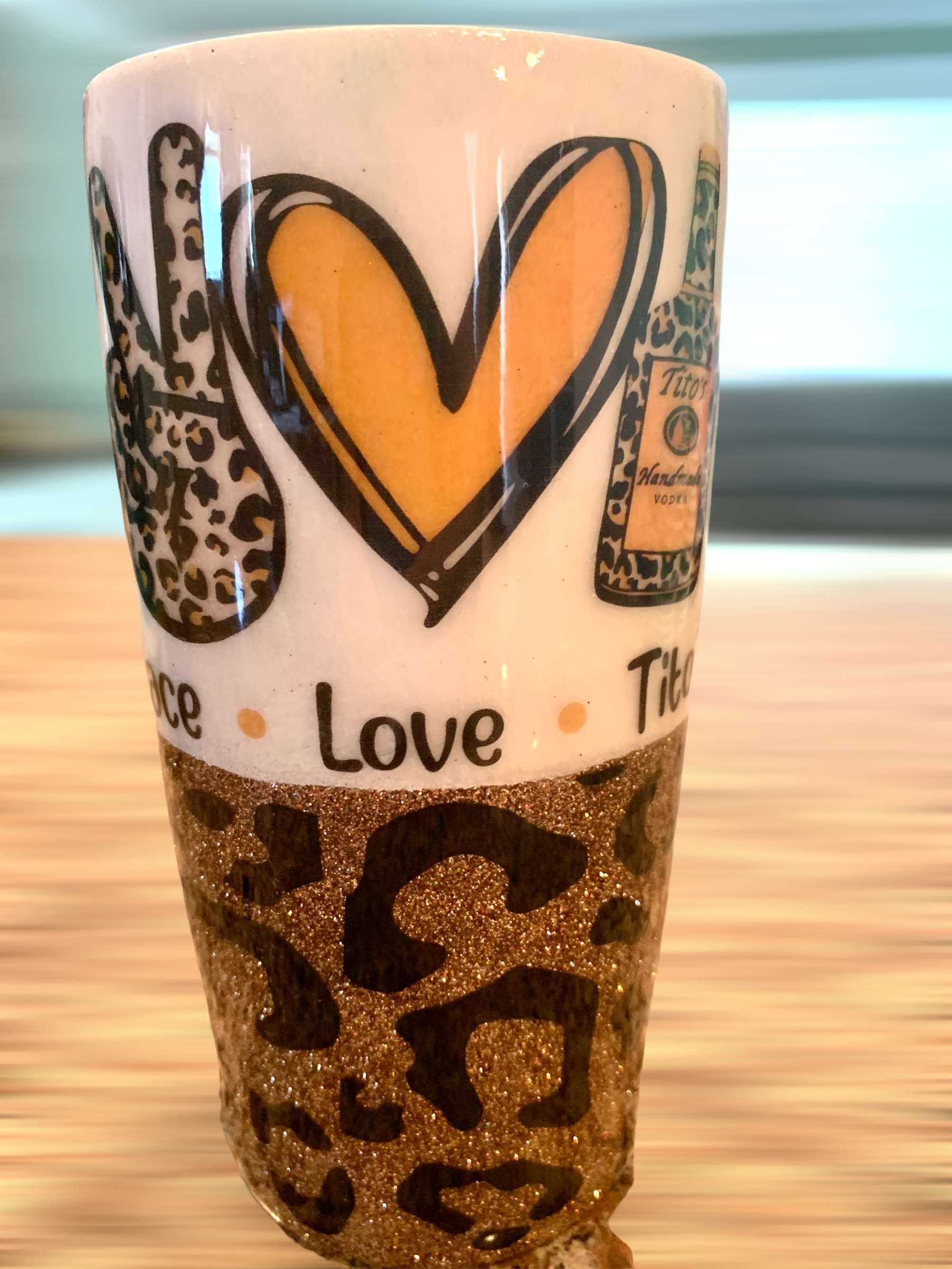 Cheetah print tumbler